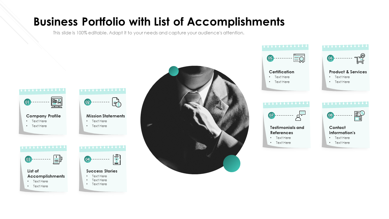 Business Portfolio With List of Accomplishments