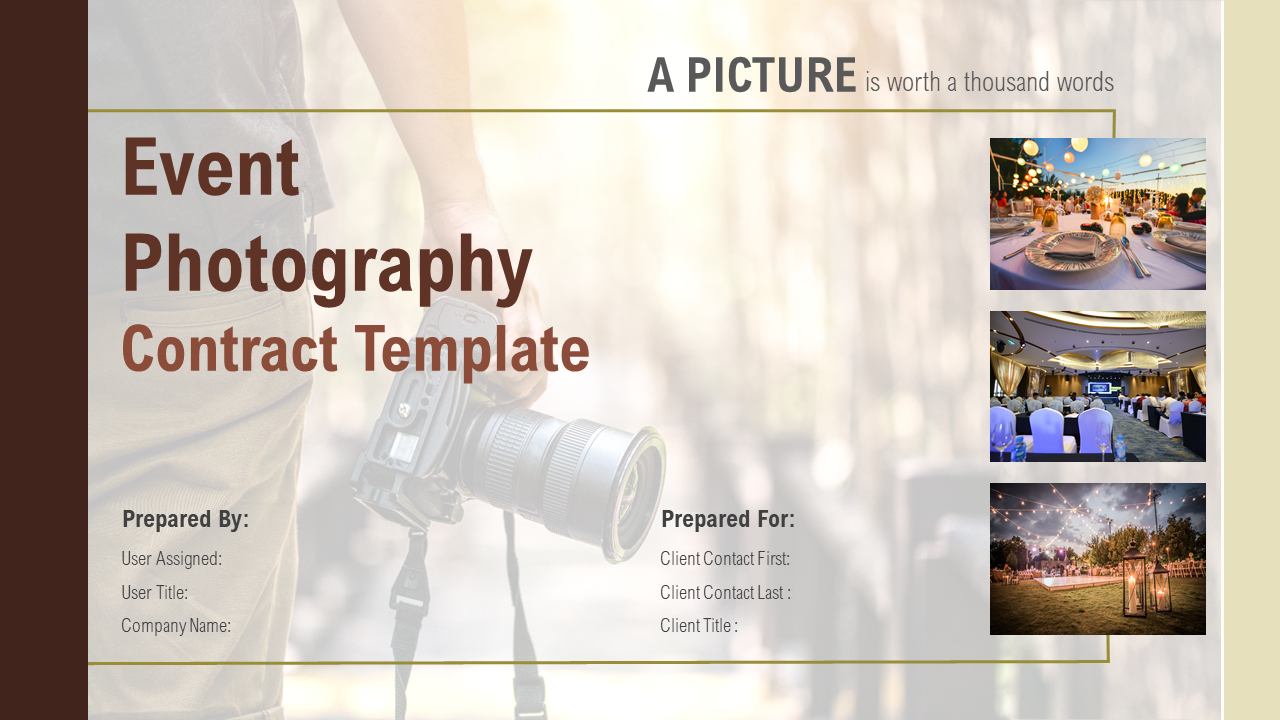 Event Photography Contract Template