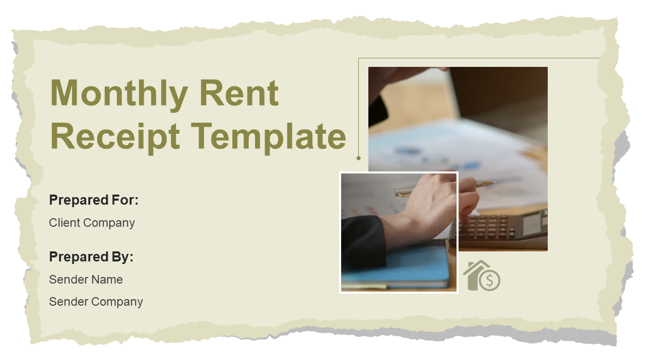 Monthly Rent Receipt Template PowerPoint Presentation Slides