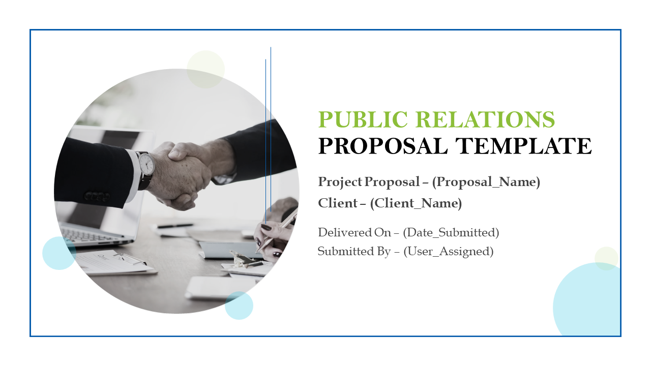 Public Relations Proposal Template PowerPoint Presentation Slides