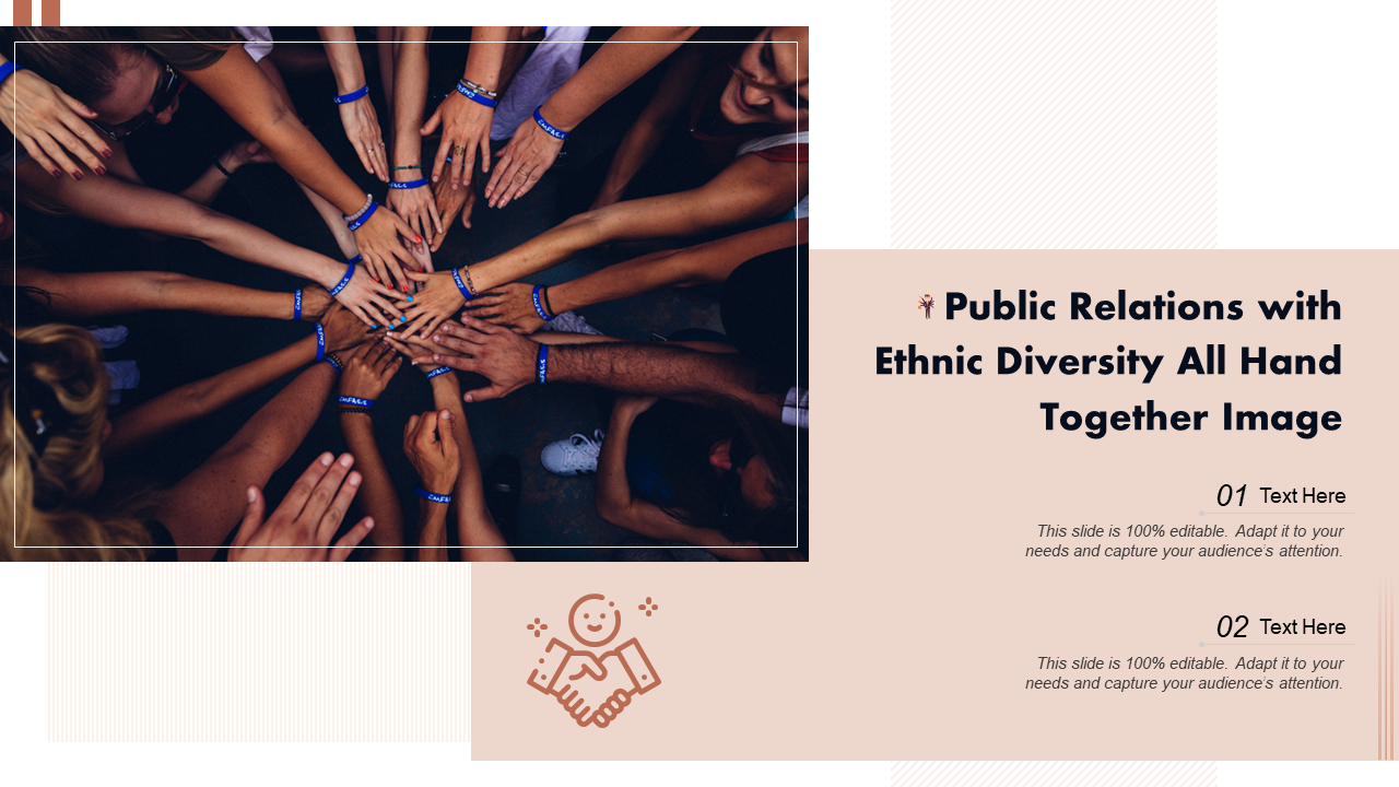 Public Relations With Ethnic Diversity All Hand Together Image