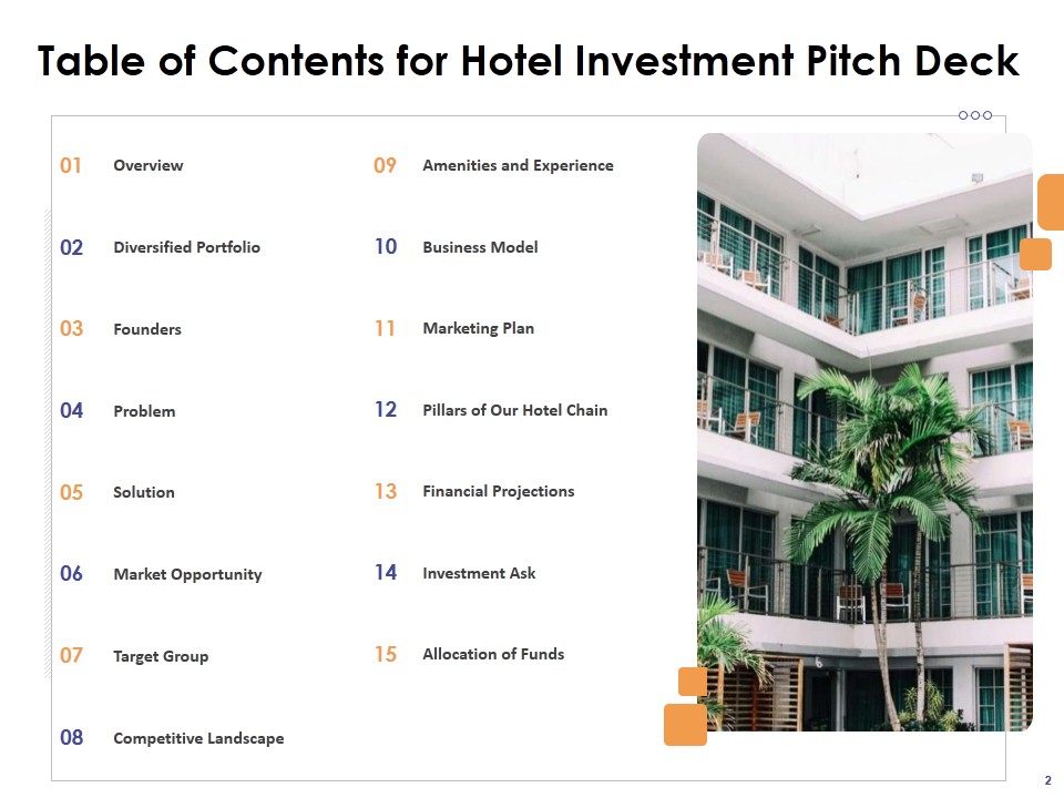 Hotel Funding Pitch Deck