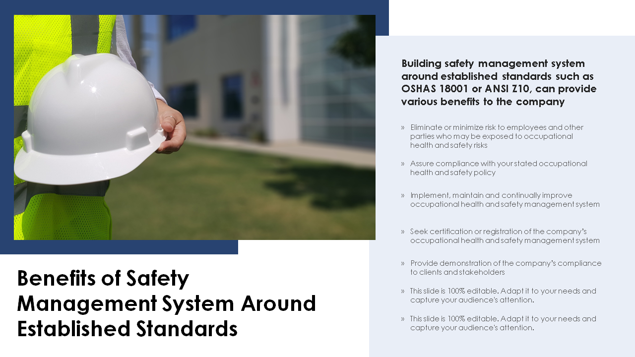 Benefits Of Safety Management System Around Established Standards