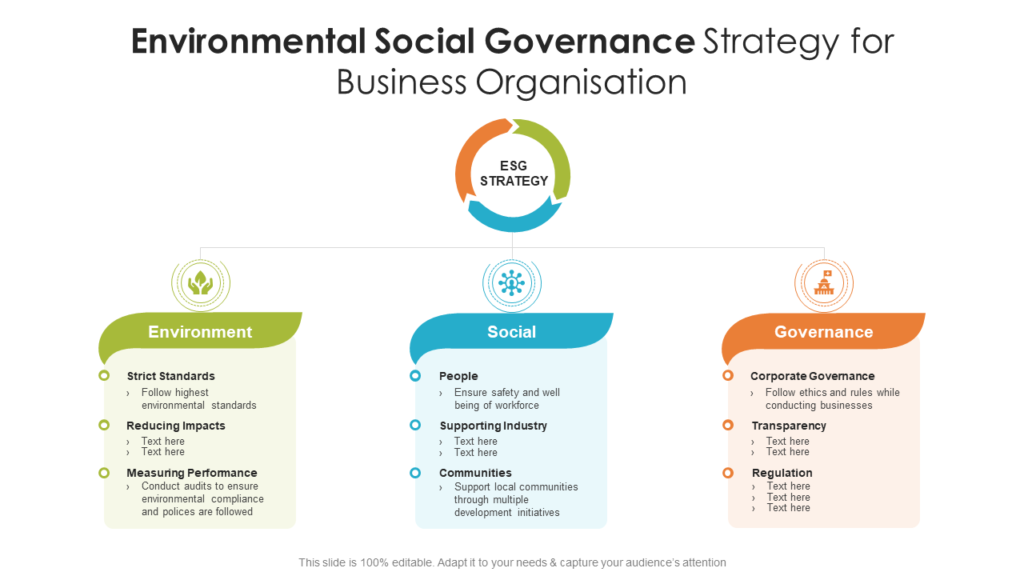 Environmental Social Governance Strategy For Business Organisation