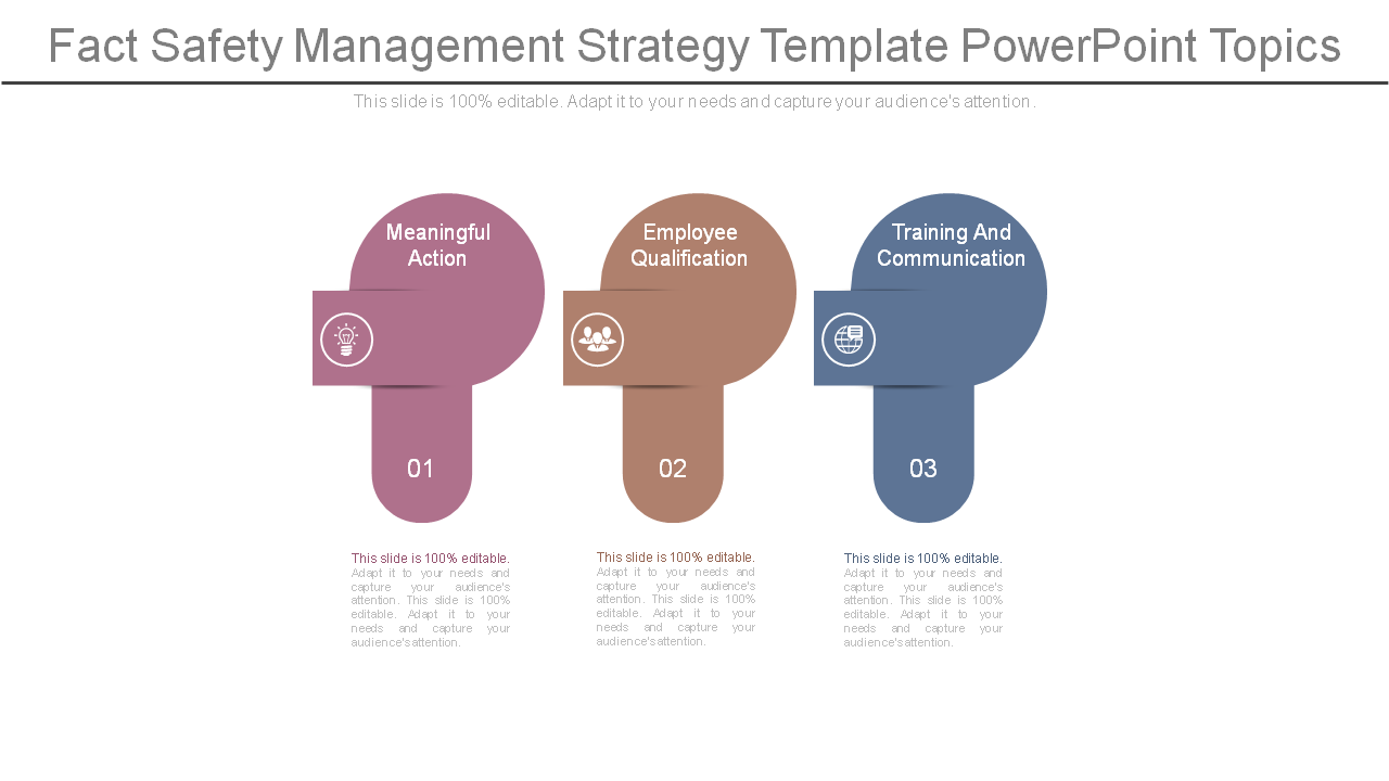 Fact Safety Management Strategy Template PowerPoint Topics