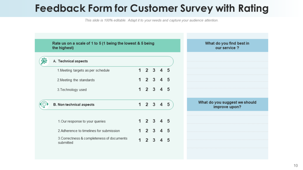 Customer Survey with Rating