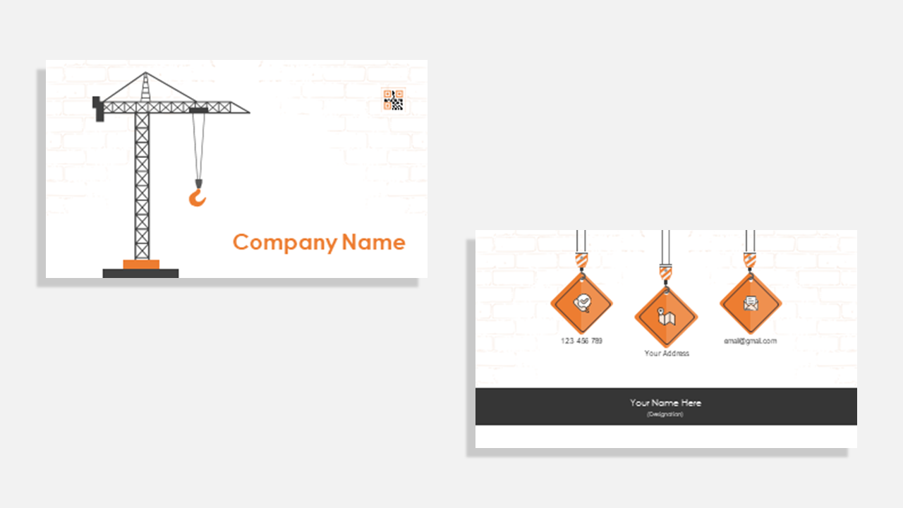 Custom Construction Business Card Template