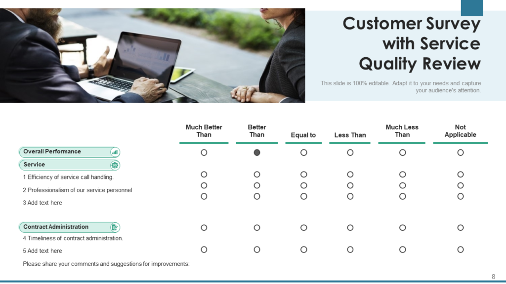 Customer Survey with Service Quality Review
