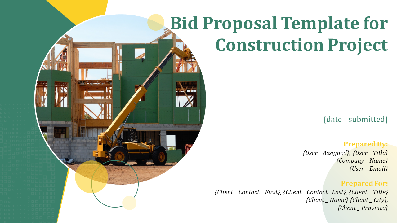 Bid Proposal Template For Construction Project PowerPoint Presentation Slides