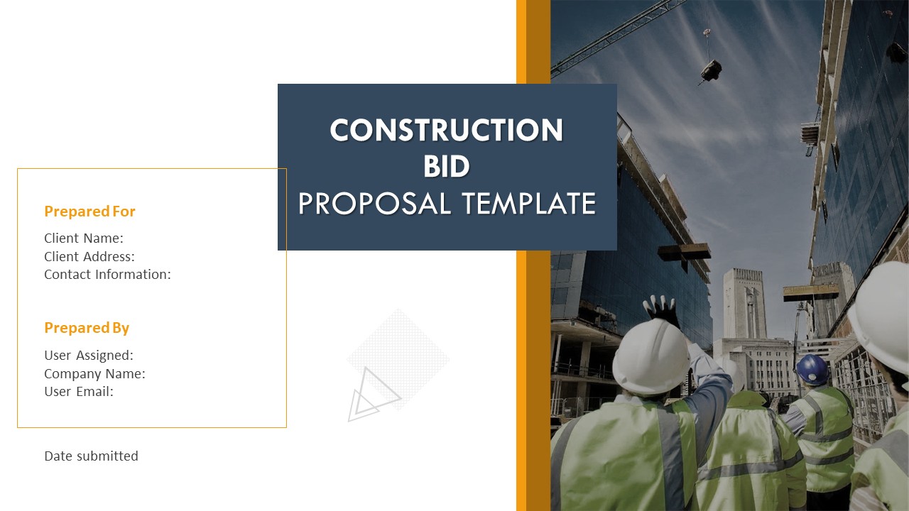 Construction Bid Proposal Template PowerPoint Presentation Slides