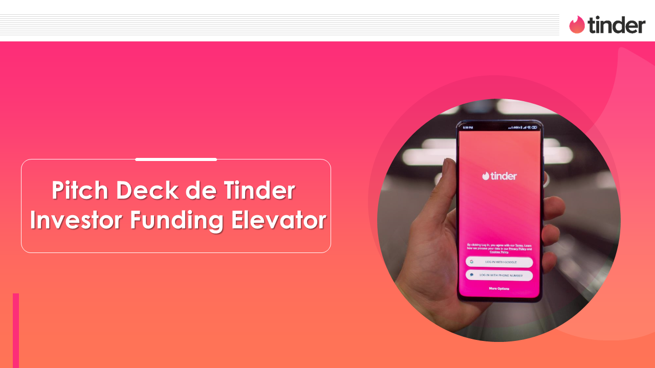 Pitch Deck de Tinder Investor Funding Elevator