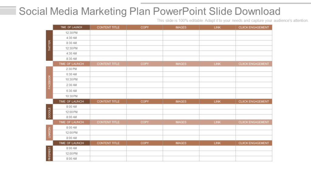 Social Media Marketing Plan PowerPoint Slide