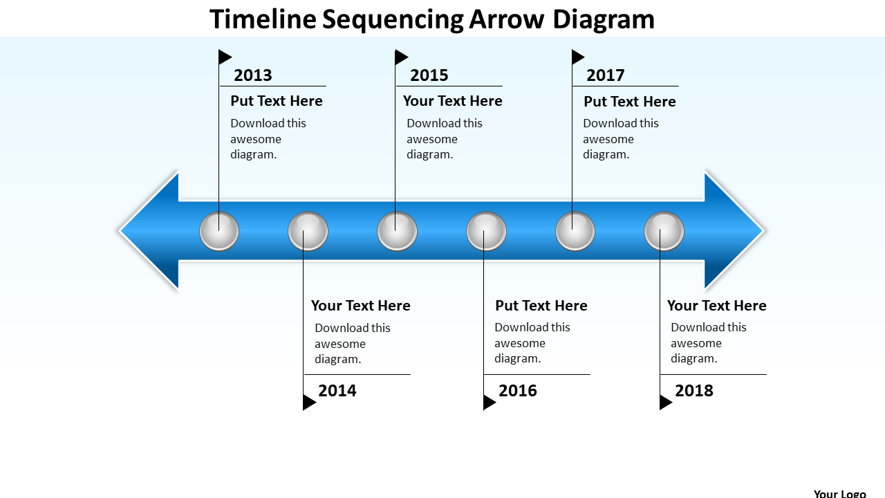 Timeline Sequencing Arrow Diagram