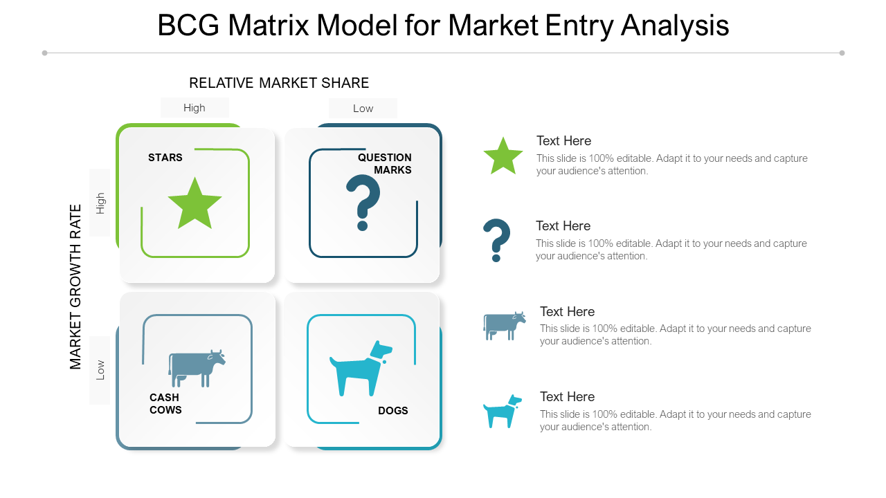 BCG Matrix Model For Market Entry Analysis