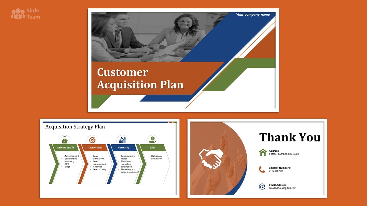 Customer Acquisition Business Plan PPT Template