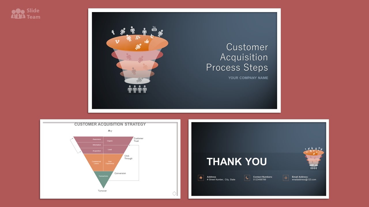 Customer Acquisition Process PPT Slides Design