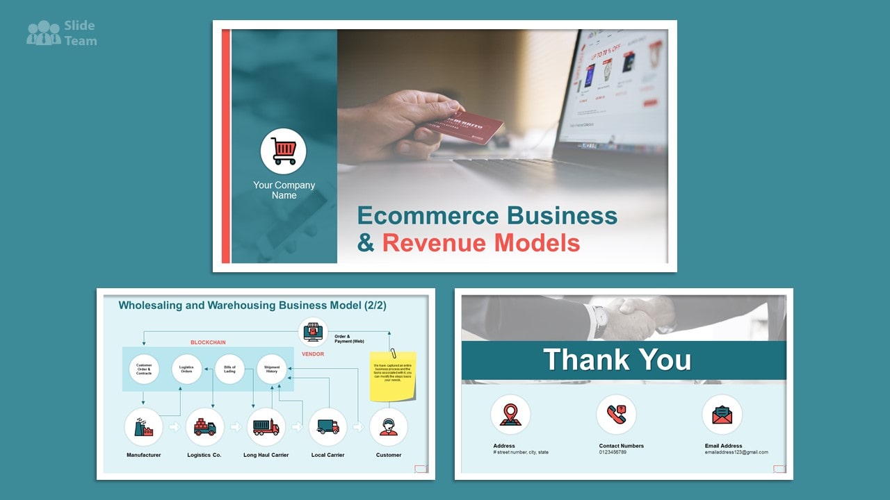 Ecommerce Business Revenue Models PPT Templates