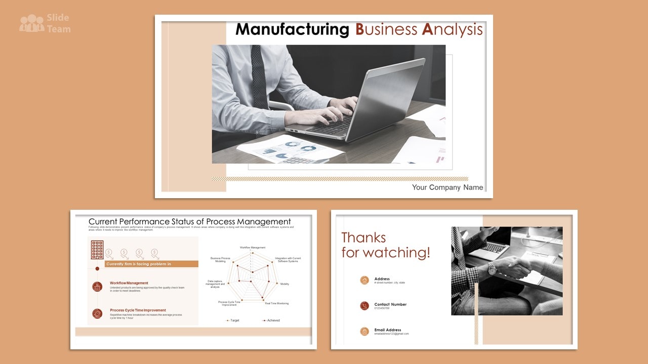 Manufacturing Business Analysis PowerPoint Template
