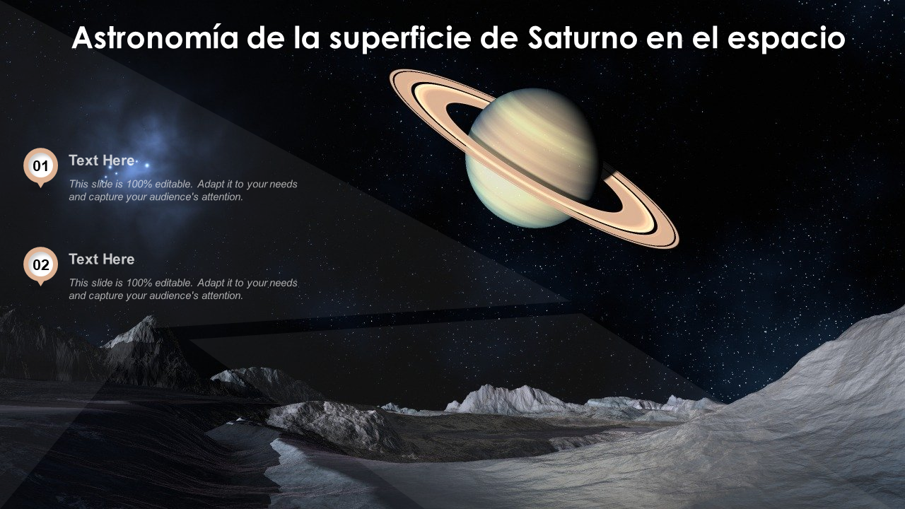 Astronomía de la superficie de Saturno en el espacio
