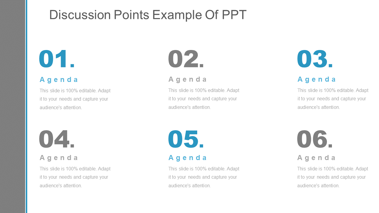 Discussion Points Example PowerPoint Template