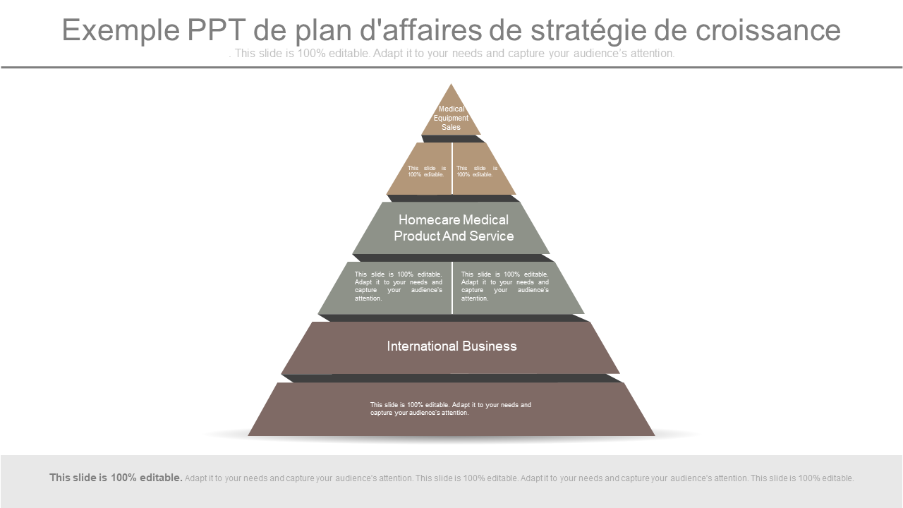 Exemple PPT de plan d'affaires de stratégie de croissance