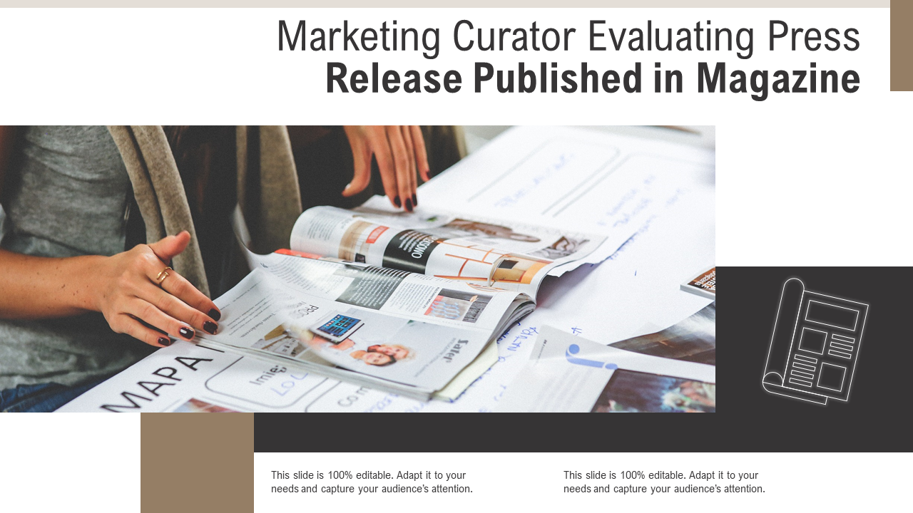 Marketing Curator Evaluating Press Release Published in Magazine