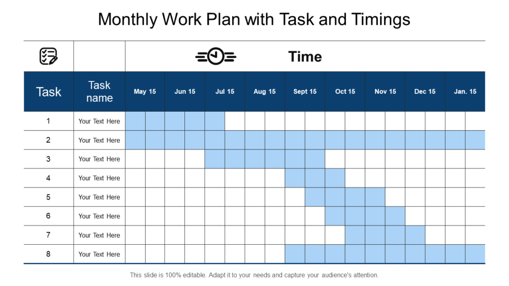 Monthly Work Plan PPT Template