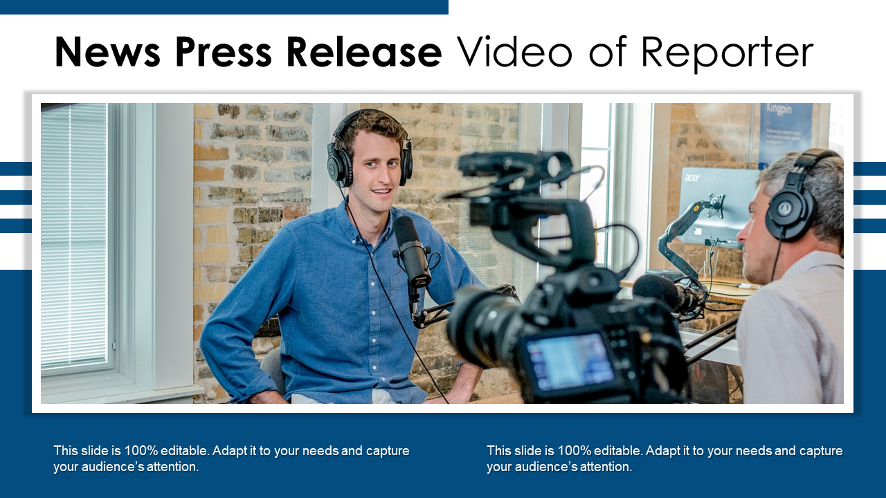 News Press Release Video of Reporter