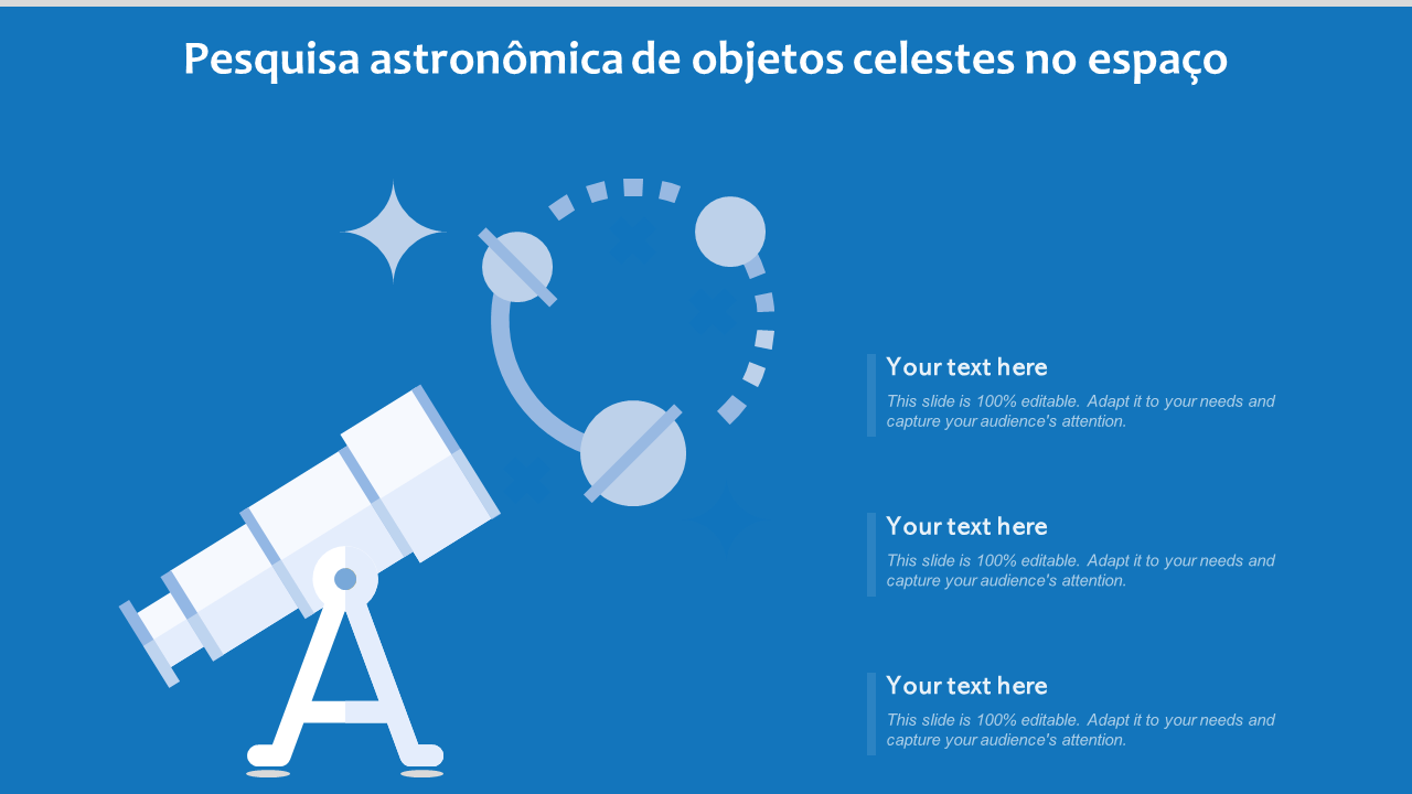 Pesquisa astronômica de objetos celestes no espaço