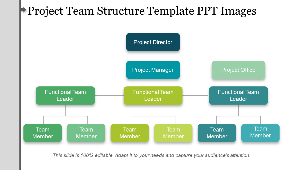Project team structure template PPT images