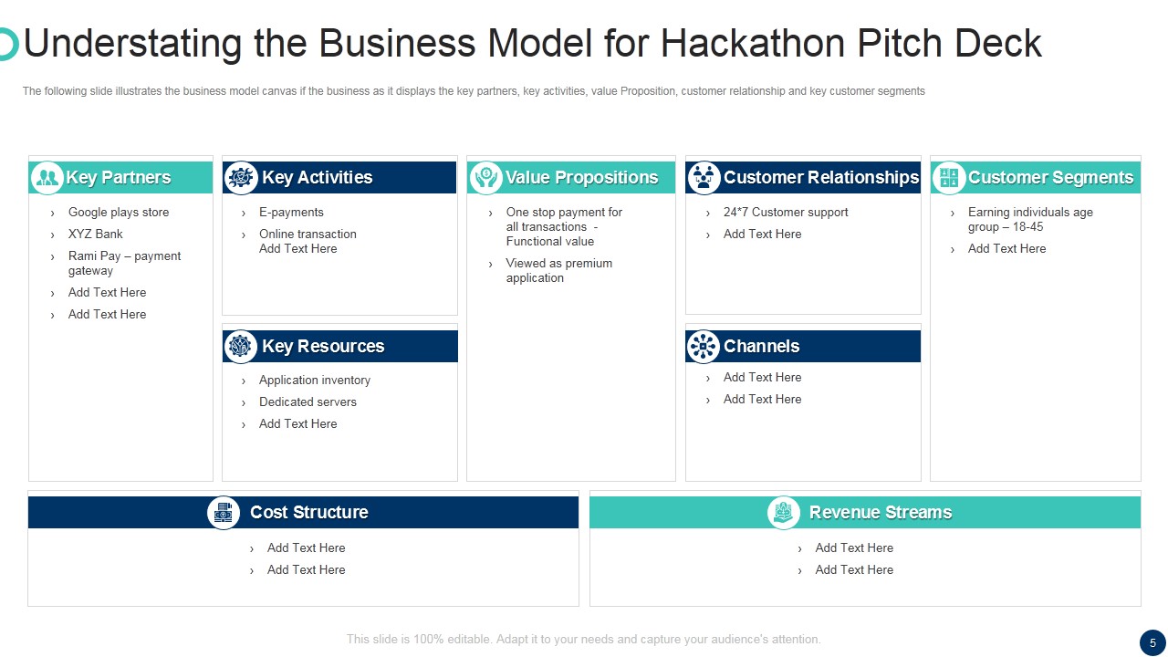 Hackathon Investor Funding Pitch Deck