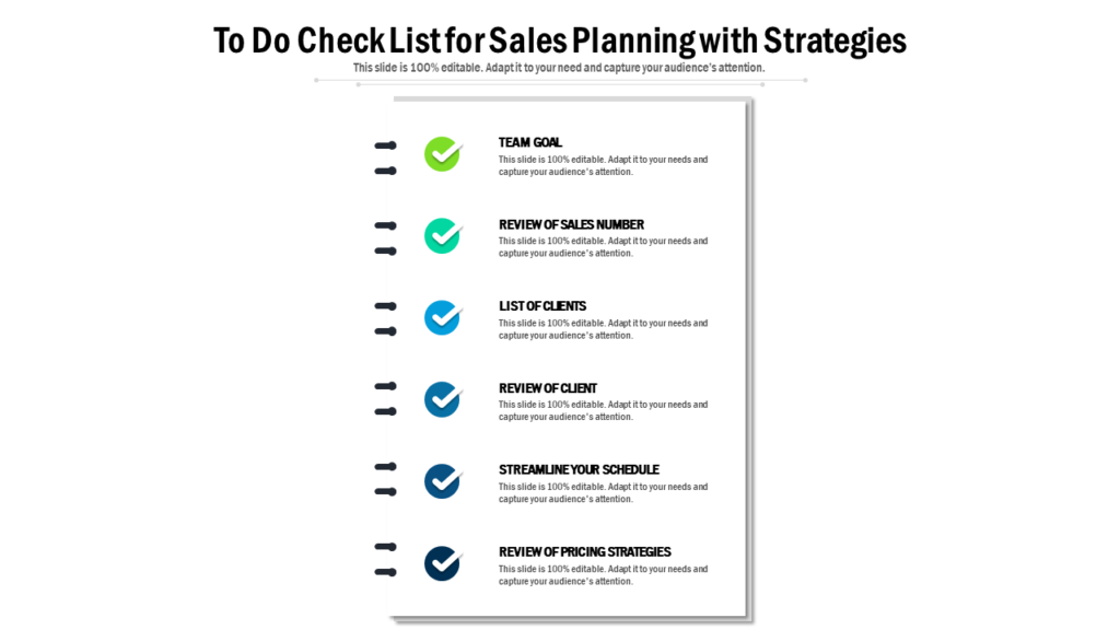 To-do List Template for Sales Plan