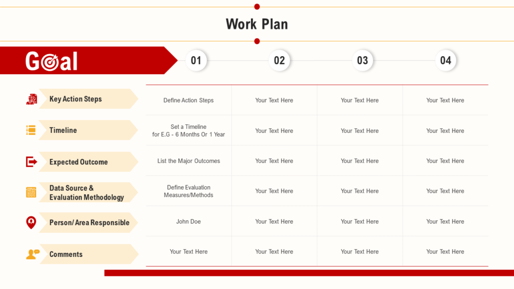 Work Plan PowerPoint Diagram