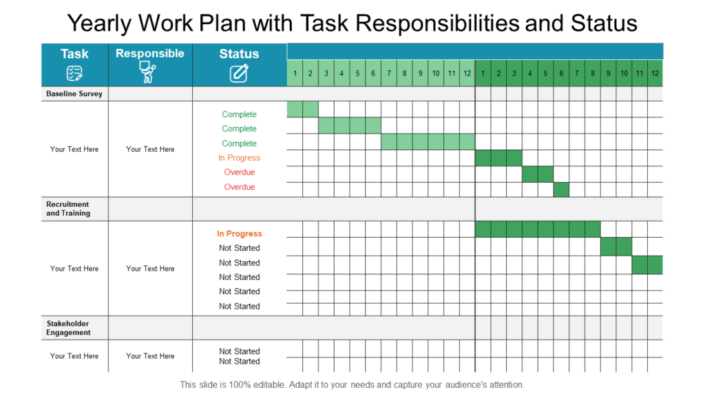 Yearly Work Plan PPT Slide