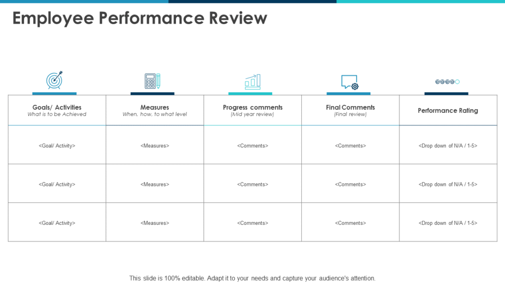 Employee Performance Review PPT Diagram