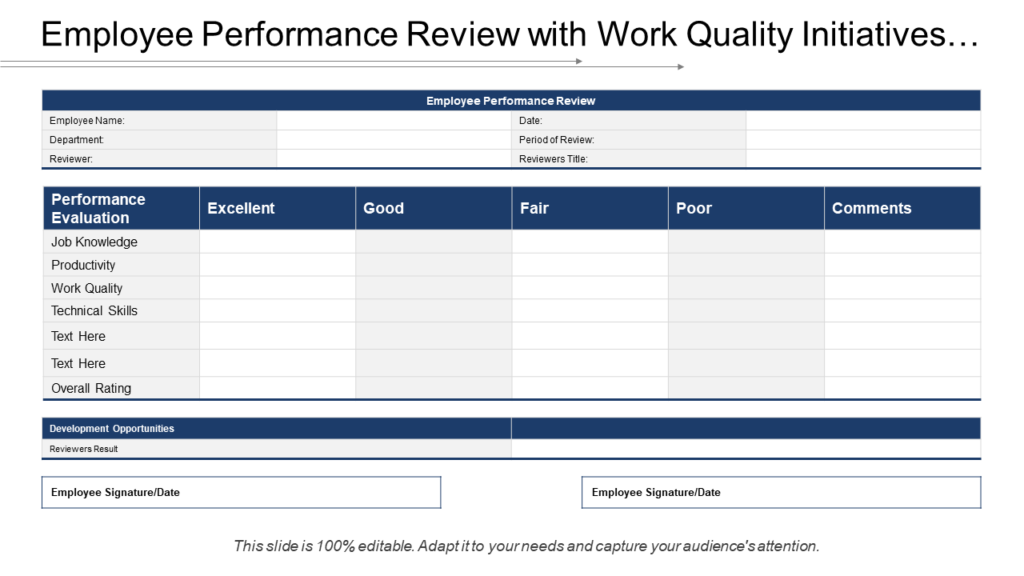Employee Performance Review PowerPoint Layout