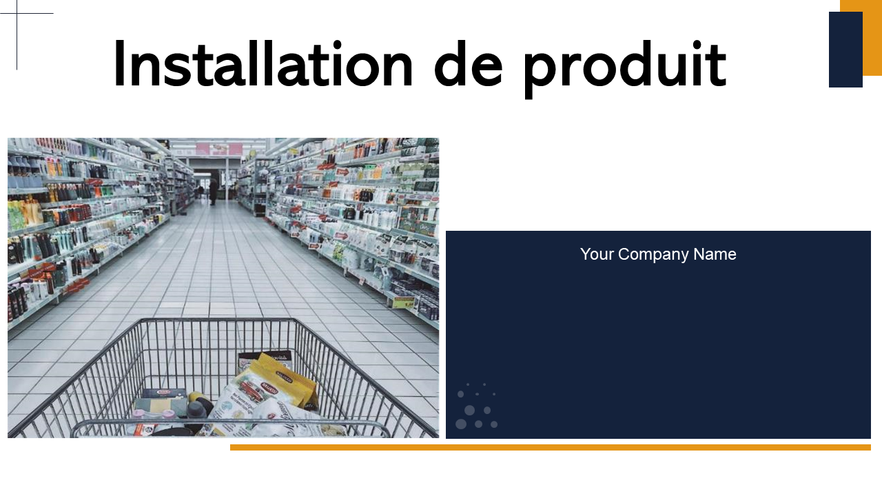 Diapositives de présentation PowerPoint de l'installation du produit