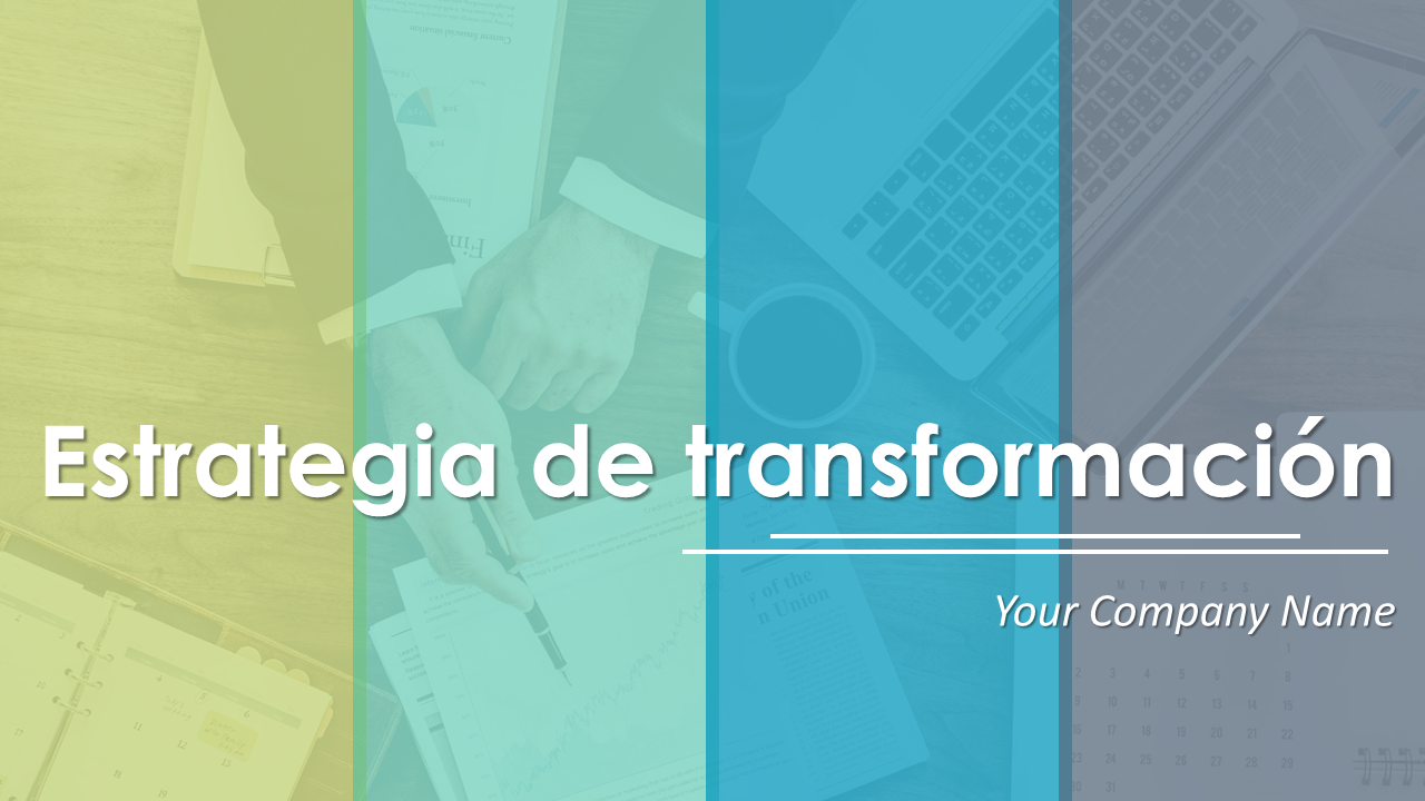 Diapositivas de presentación de powerpoint de estrategia de transformación
