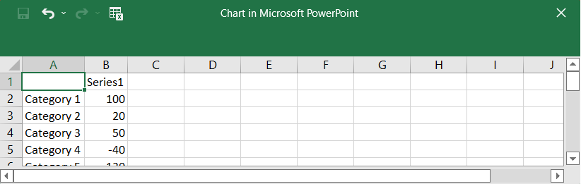 Enter Your Data in the Excel Pop-up