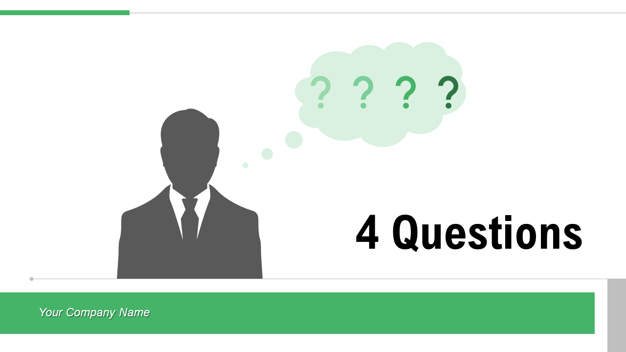 4 Questions and Answers Communication PowerPoint Template