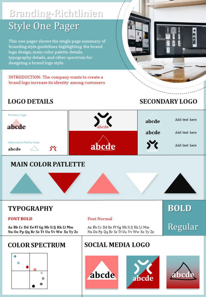 Branding-Richtlinien Style One Pager