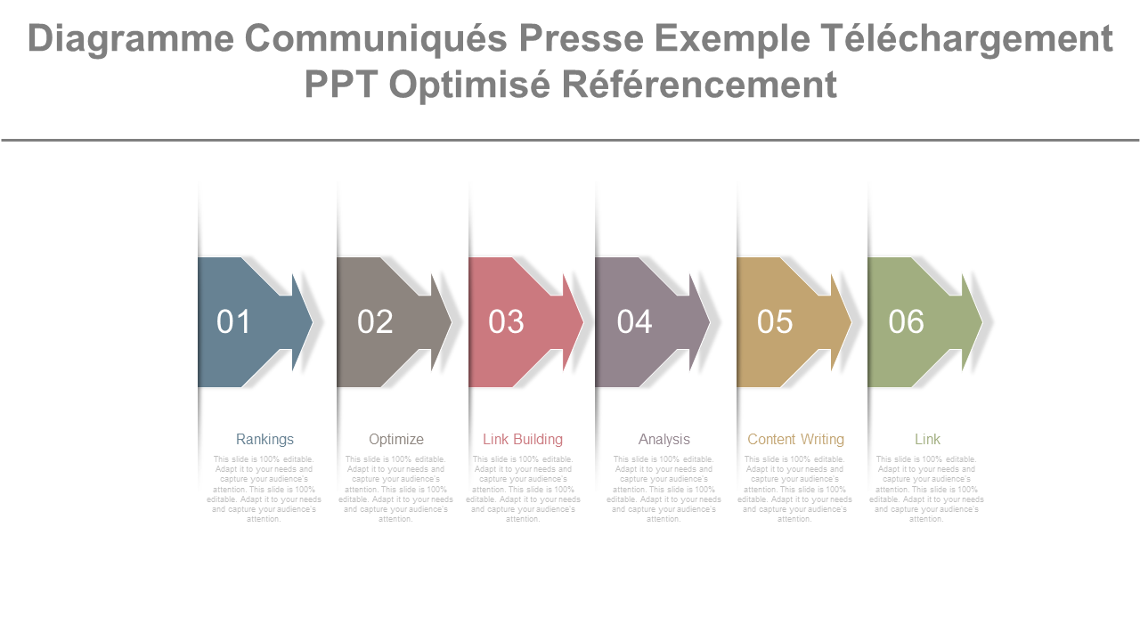 Diagramme Communiqués Presse Exemple Téléchargement PPT Optimisé Référencement