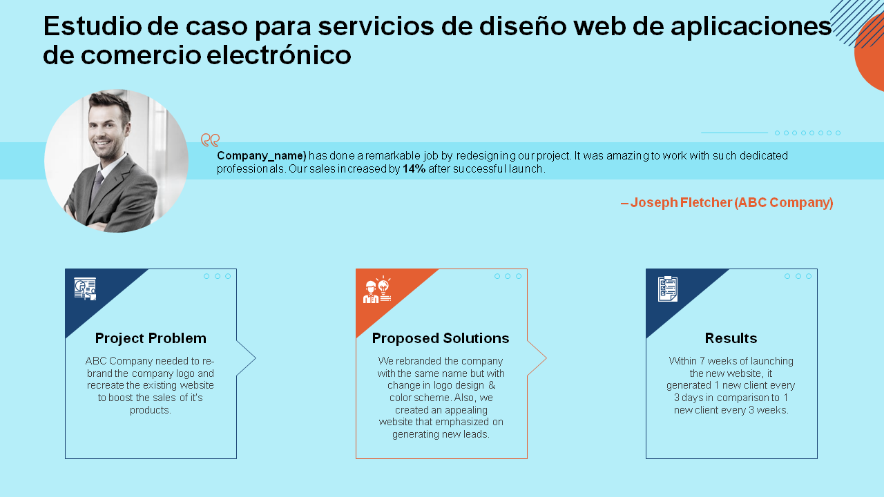 Estudio de caso para servicios de diseño web de aplicaciones de comercio electrónico