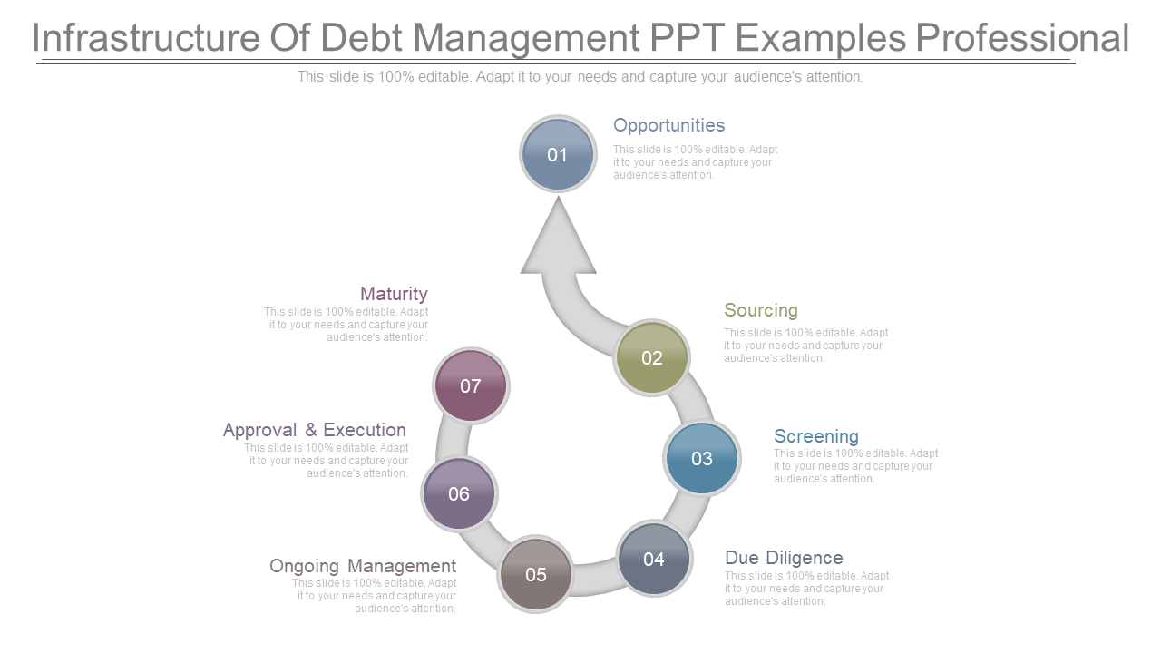 Infrastructure of debt management PPT examples professional