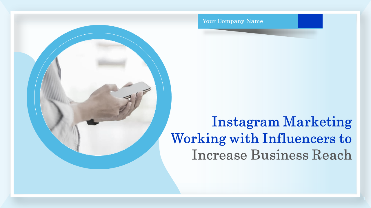Instagram marketing working with influencers to increase business reach PowerPoint presentation slides