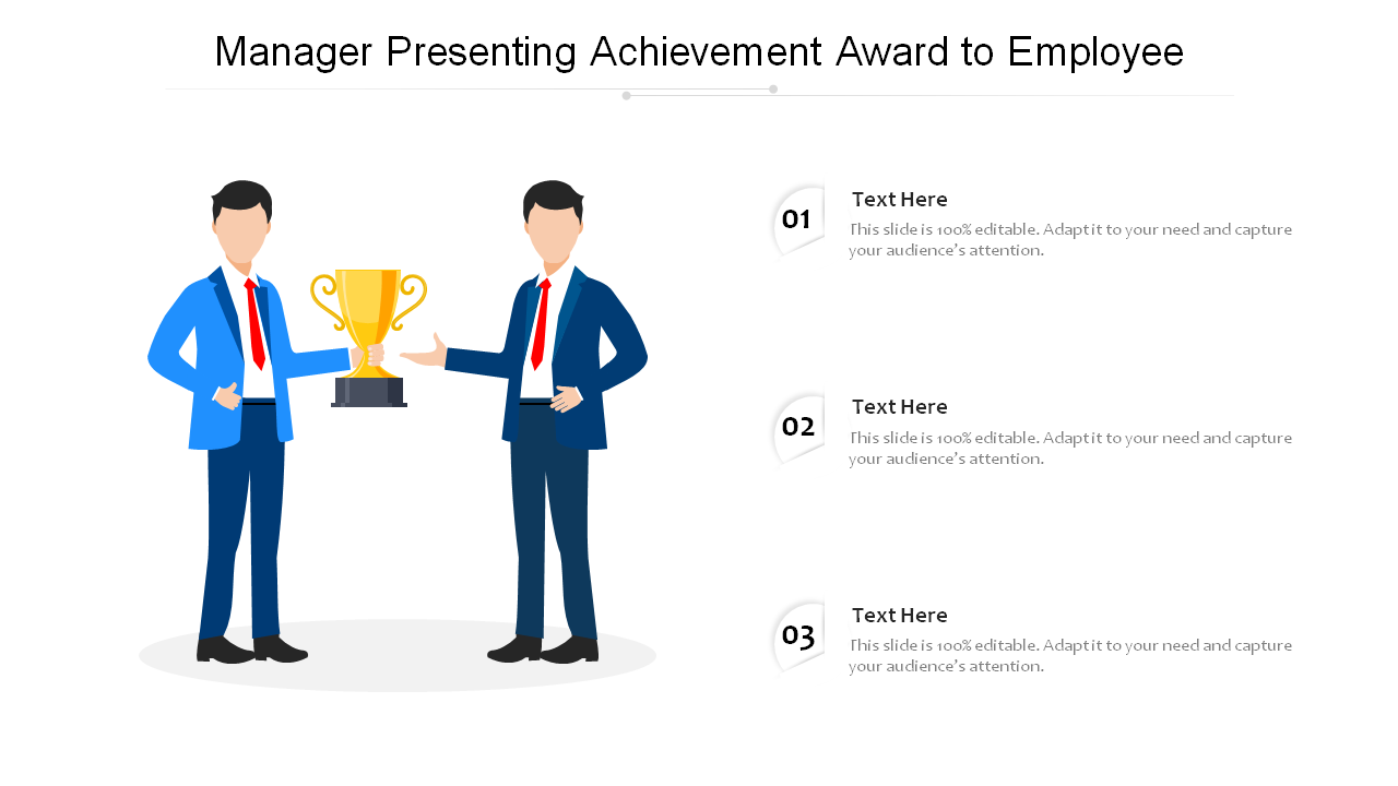 Manager Presenting Achievement Award to Employee