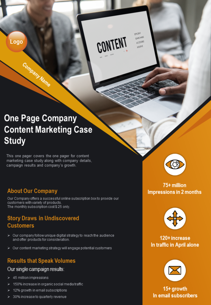 One-page case study PPT Template