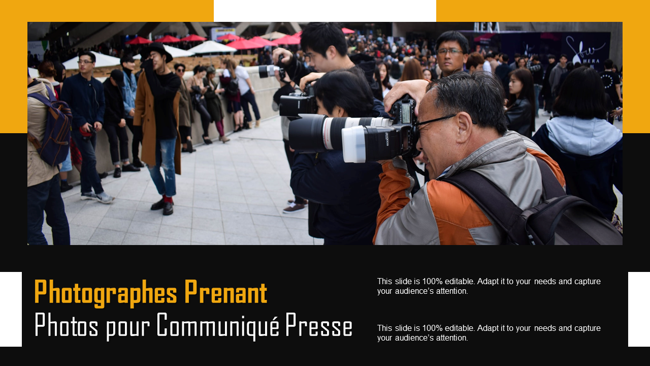 Photographes Prenant Photos pour Communiqué Presse