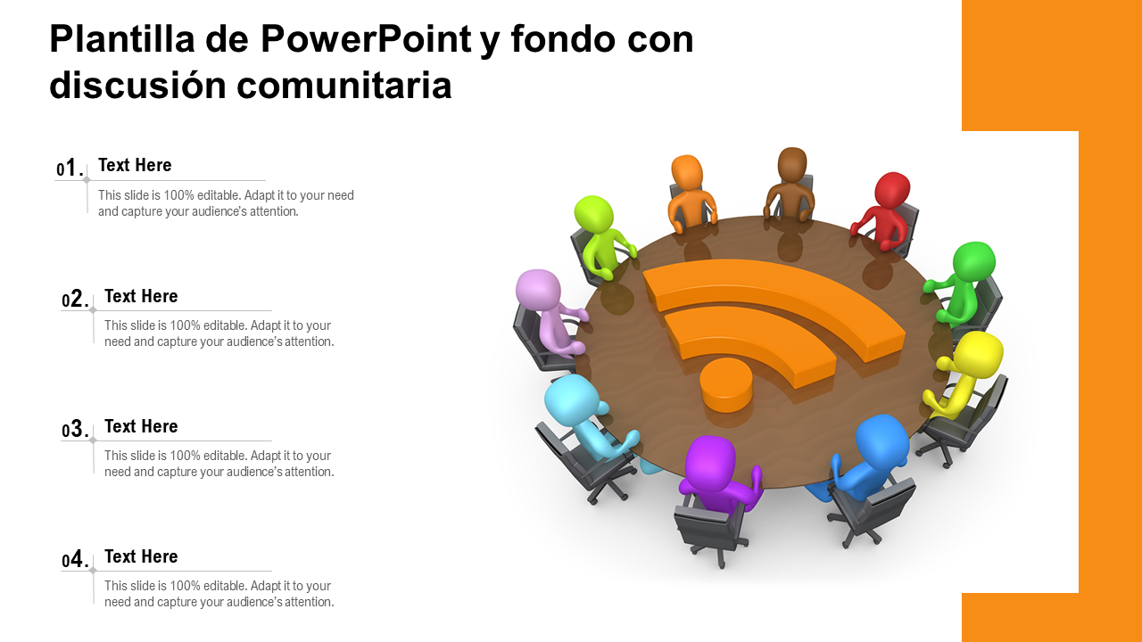 Plantilla de PowerPoint - discusión comunitaria