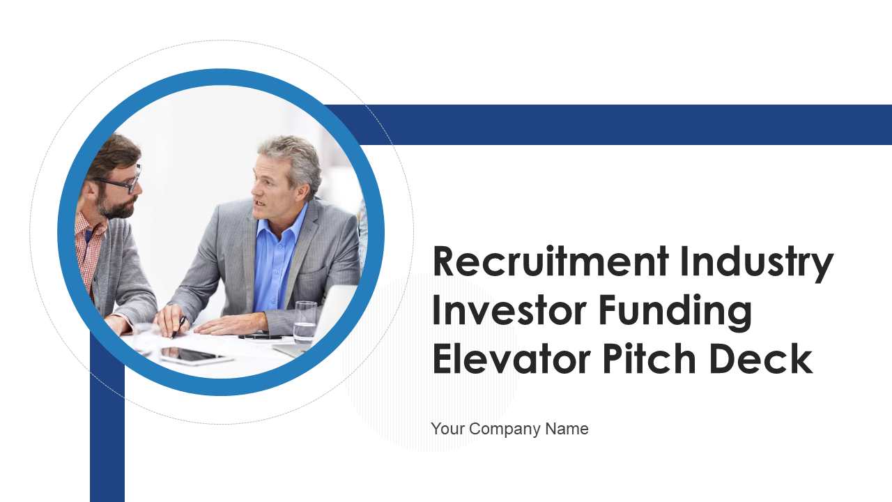 The Cover Slide of Recruitment Industry Pitch Deck